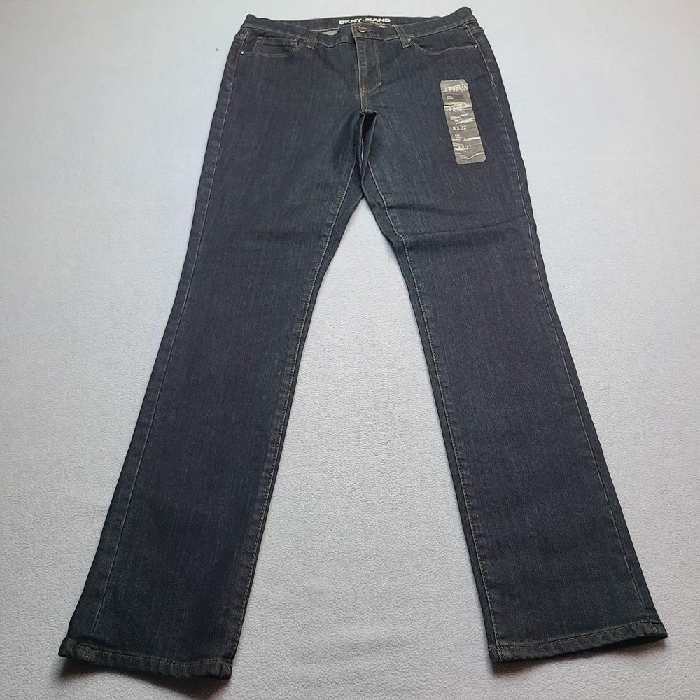 DKNY Jeans Soho Skinny Women 8x32 Dark Indigo New Stretch Denim Pants